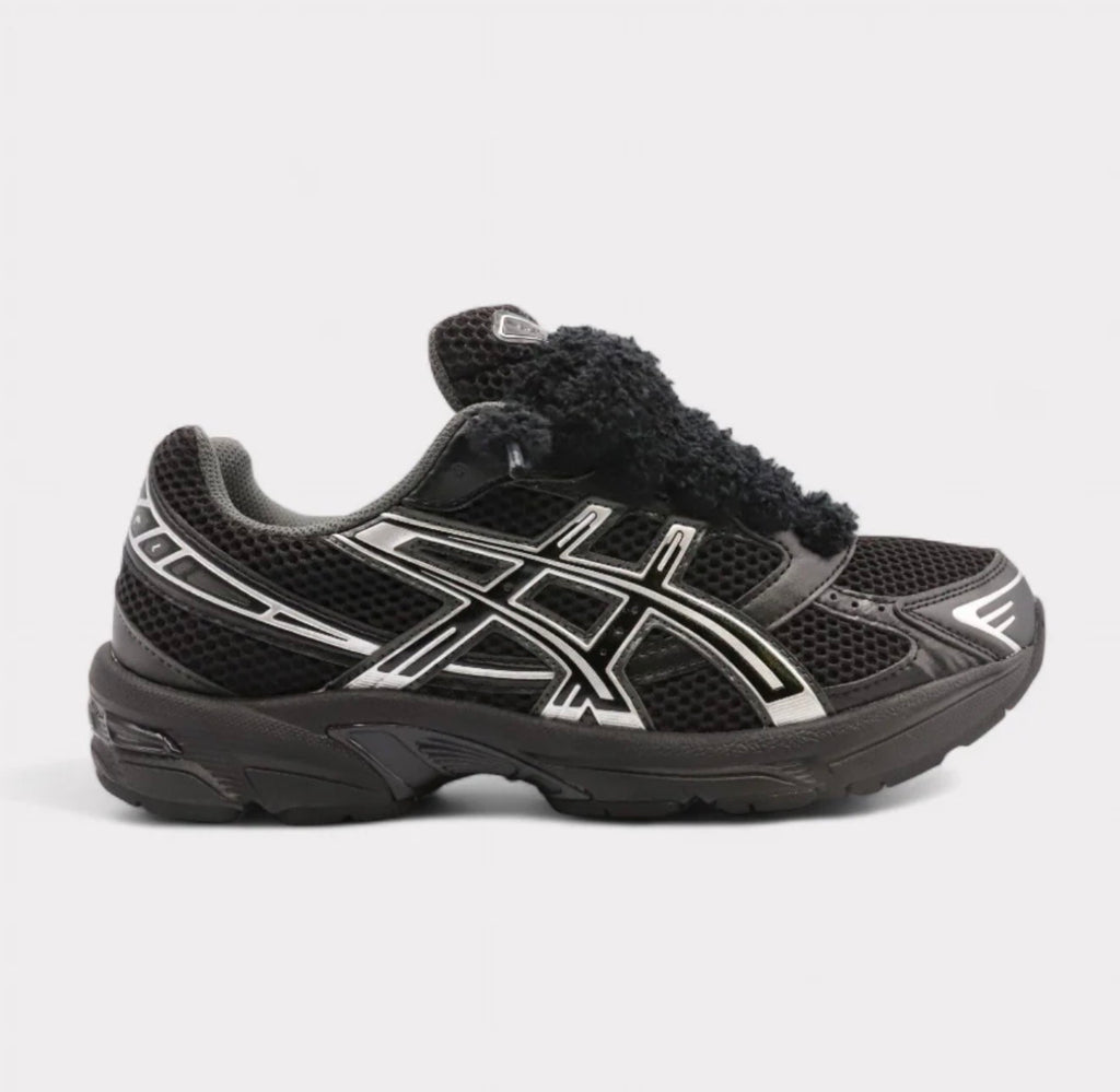 ASICS Gel-1130 Black Pure Silver Fluffy Laces Black