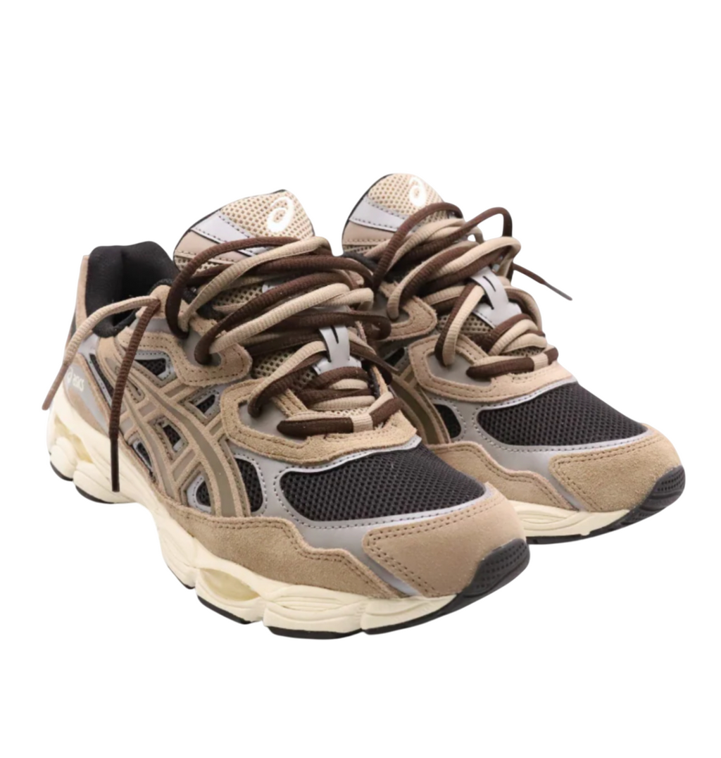 ASICS Gel-NYC-Black Brown Greige Double Laces