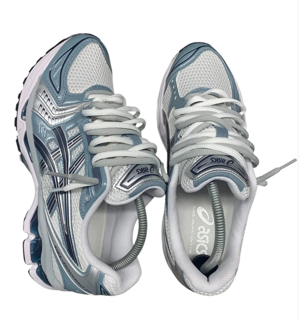 ASICS Gel-Kayano 14-White Fjord Grey Double Laces