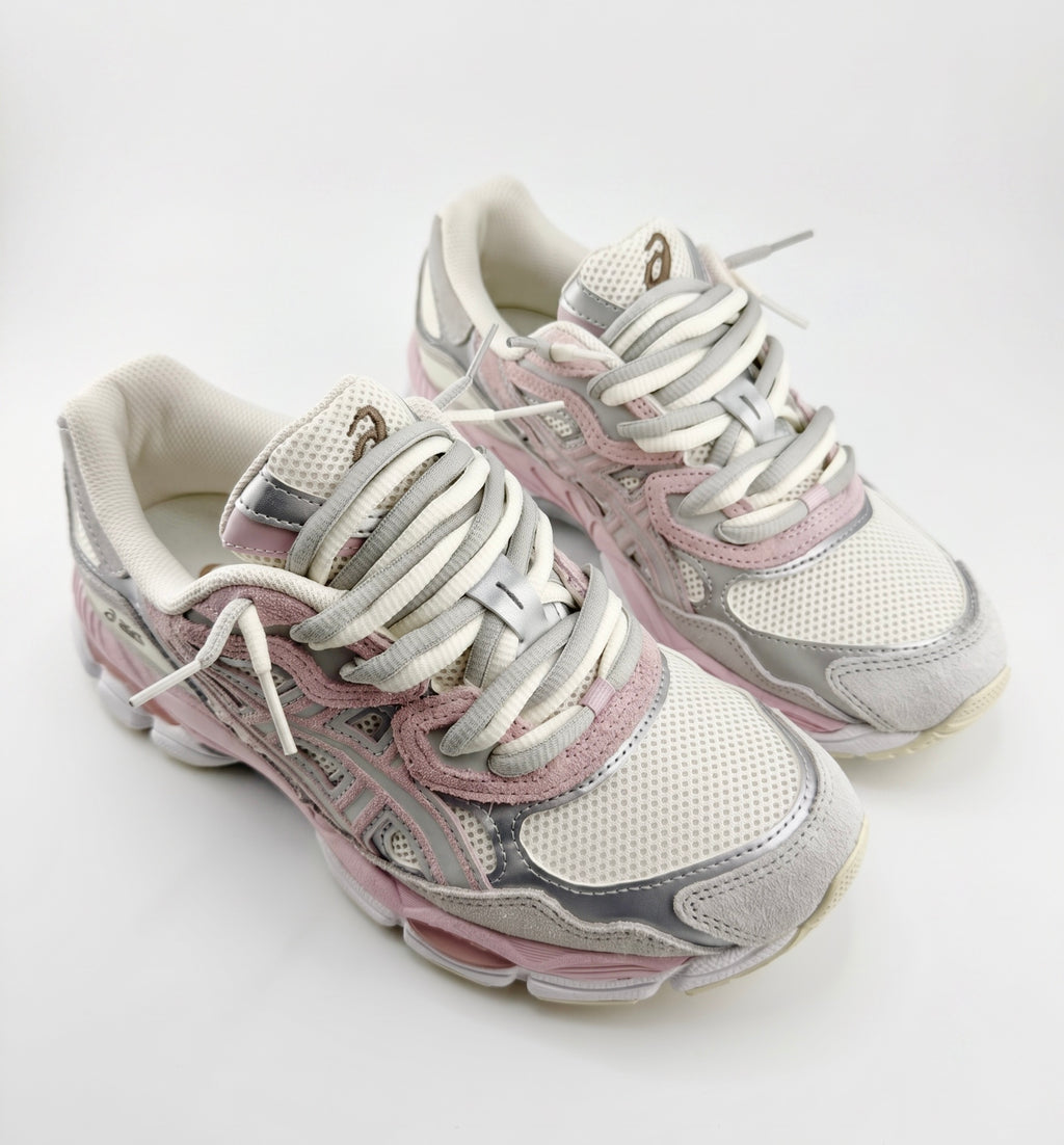 ASICS Gel NYC Concrete Barely Rose White Double Lace