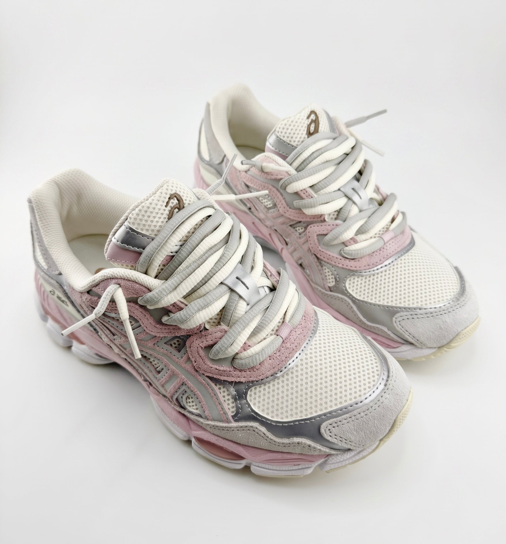 ASICS Gel NYC Concrete Barely Rose White Double Lace