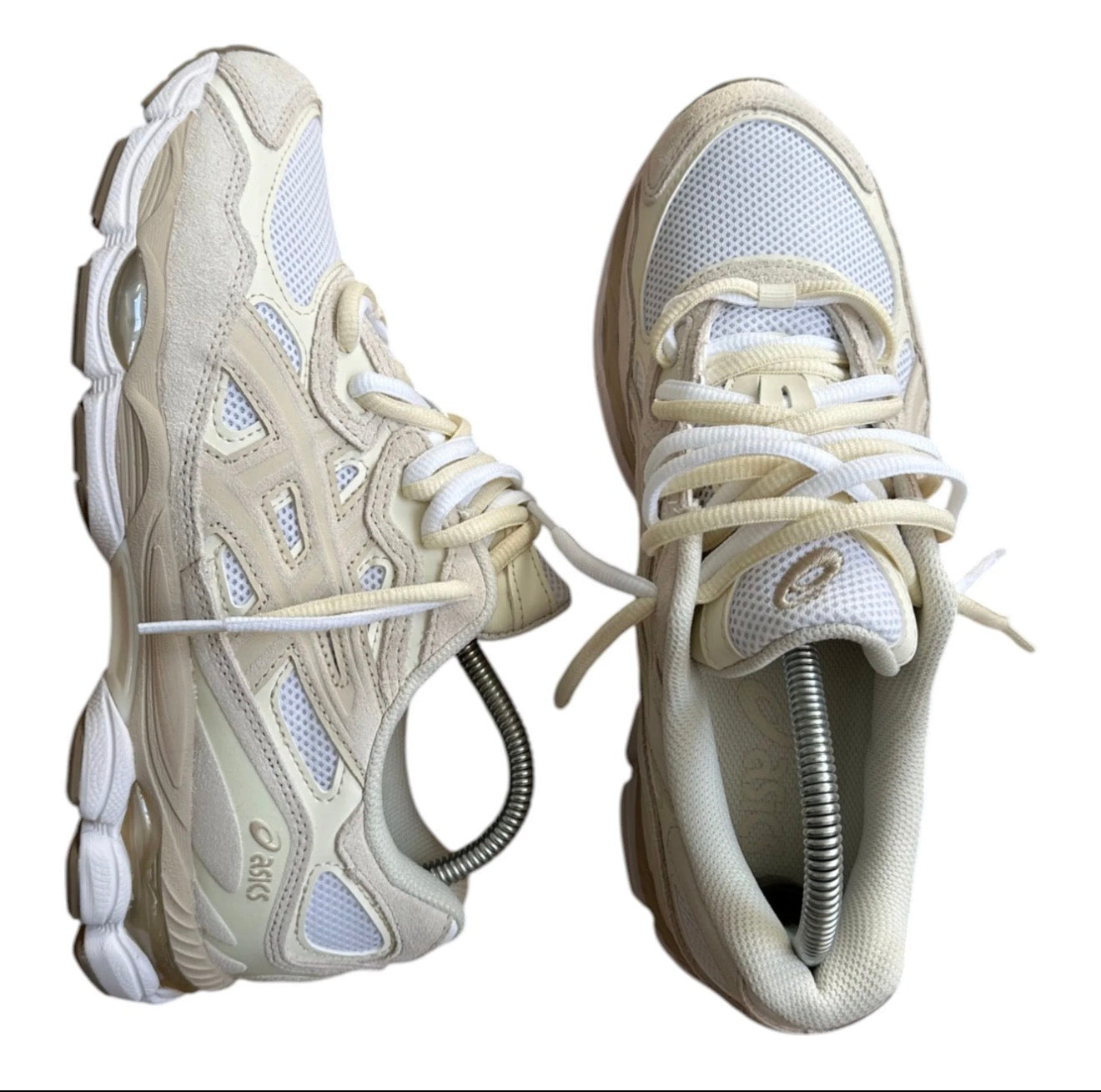 ASICS Gel-NYC-White Feather Grey Double Laces