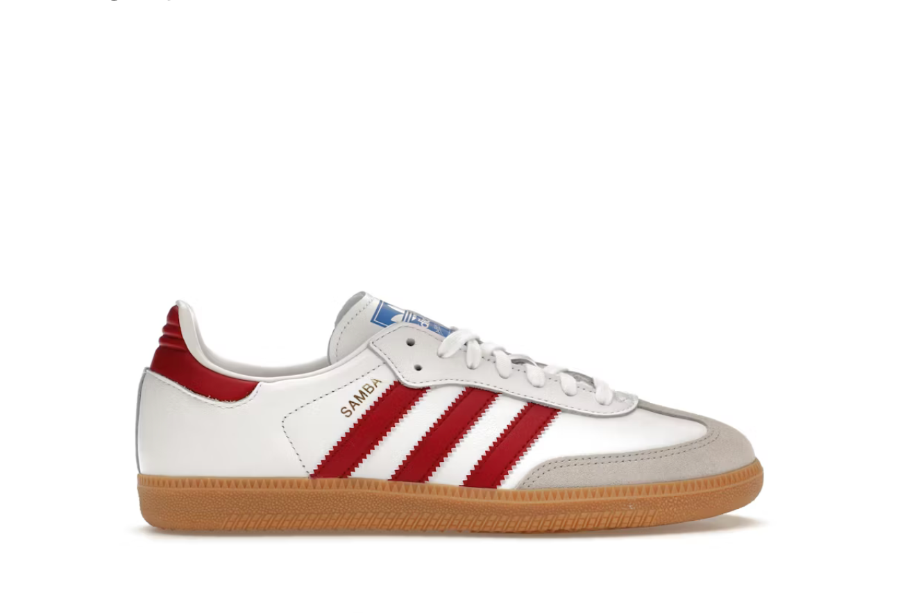 Adidas Samba OG White Burgundy Gum