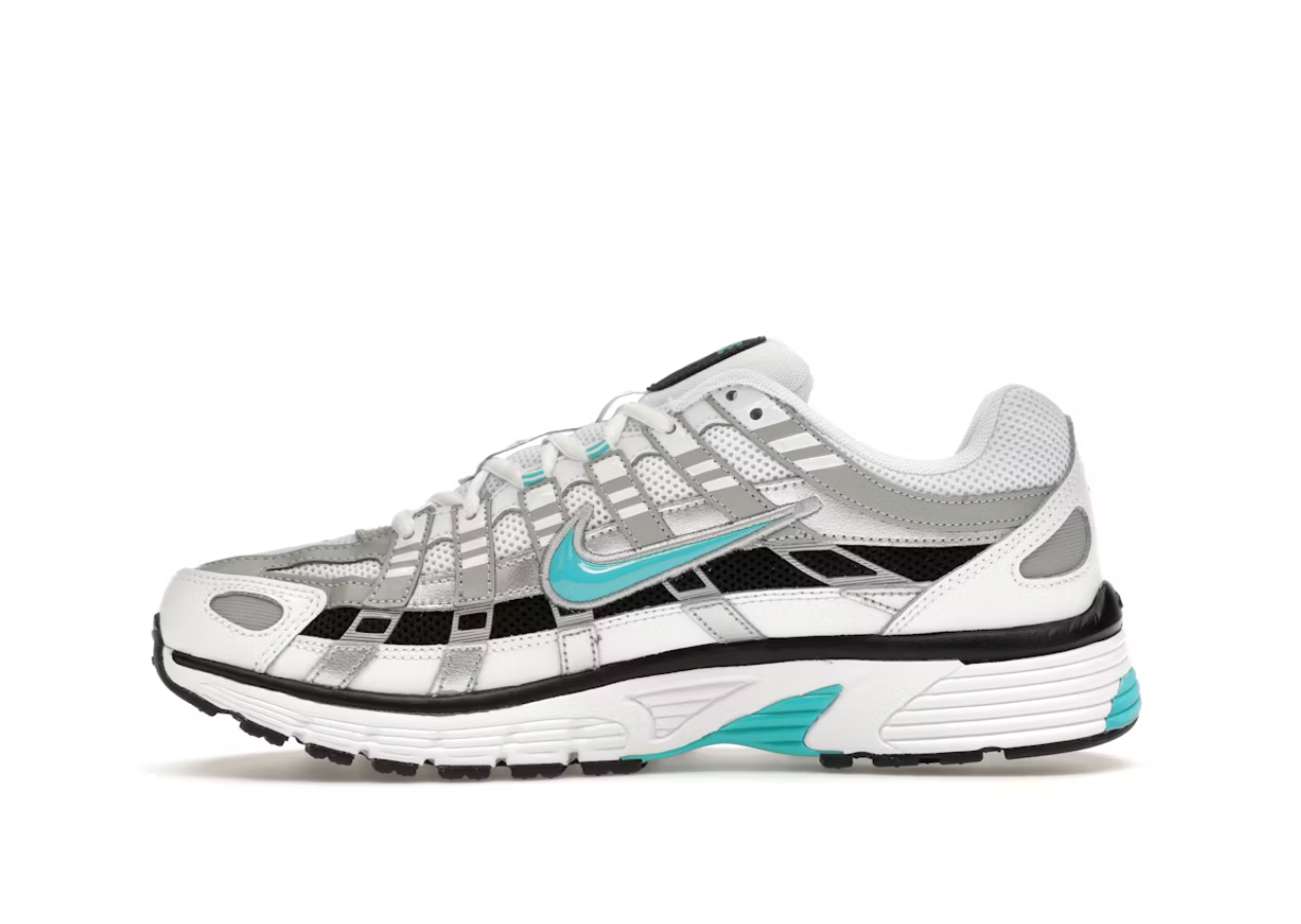 Nike P6000 White Metallic Silver Cactus Blue