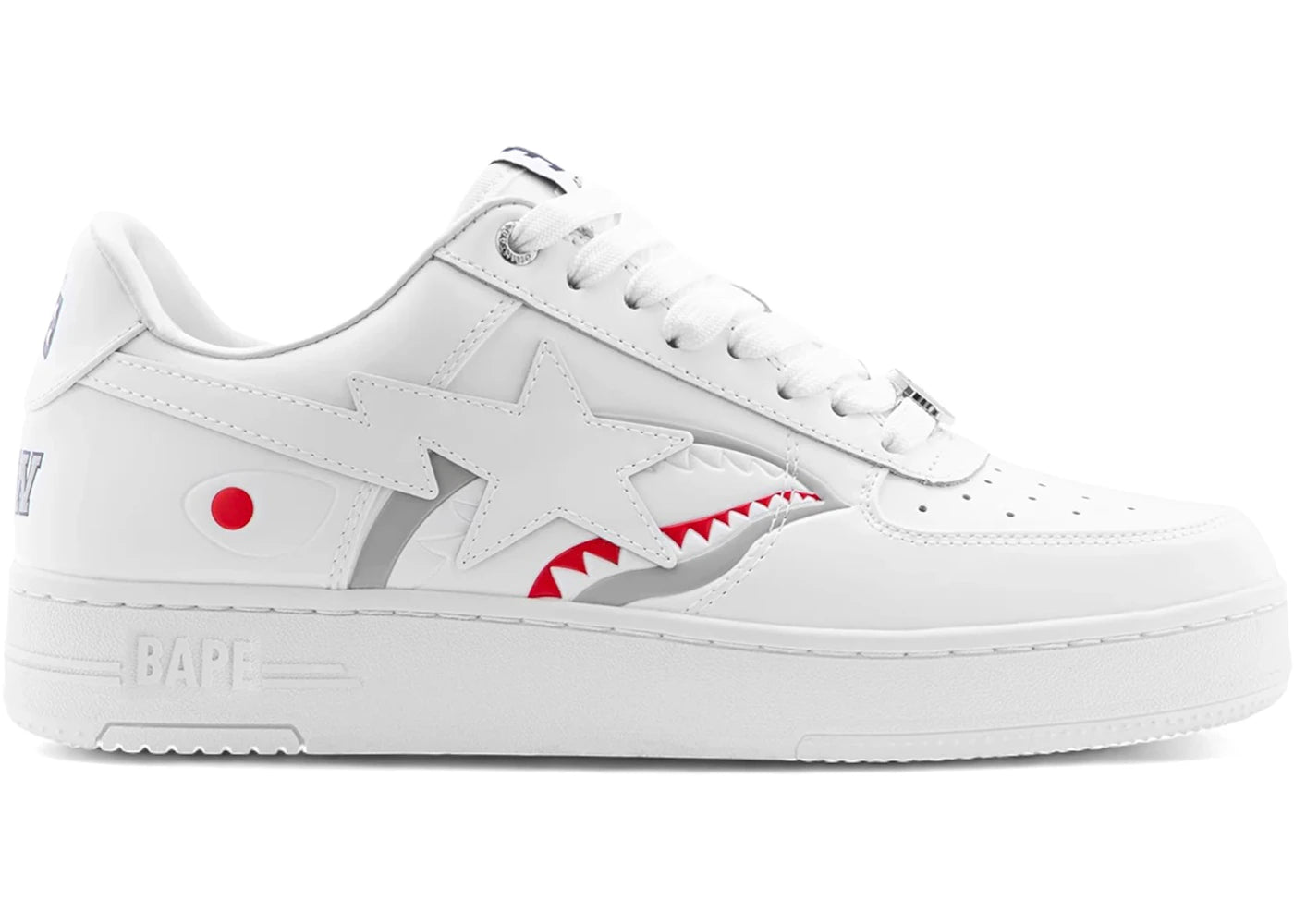 A Bathing Ape Bape Sta #3 Shark White