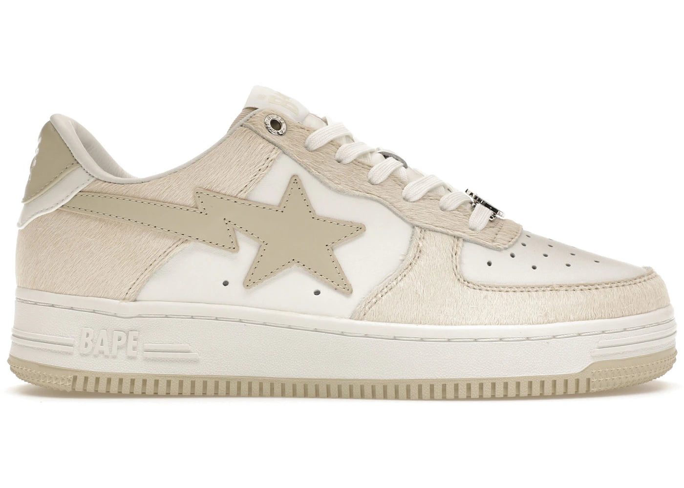 A Bathing Ape Bape Sta-Beige Calf Hair