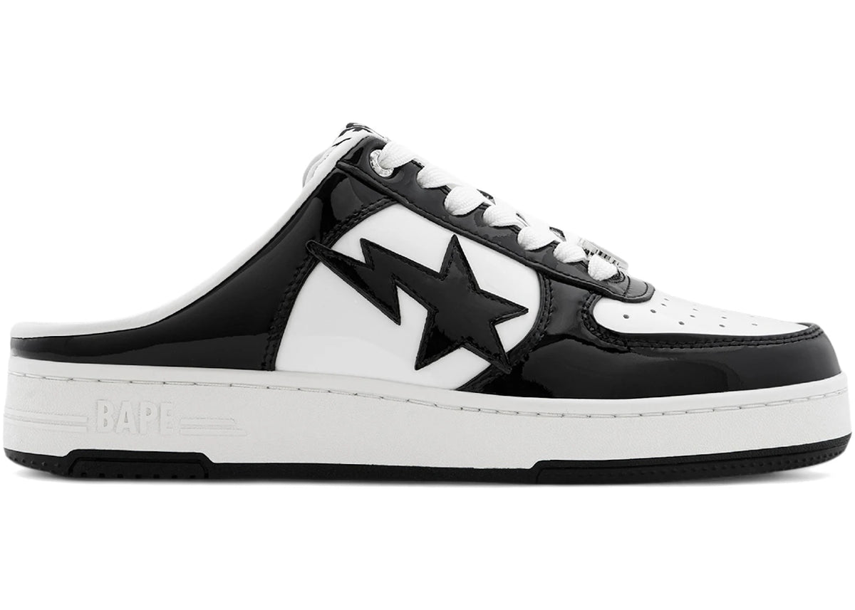 A Bathing Ape Bape Sta Clog White Black - main view