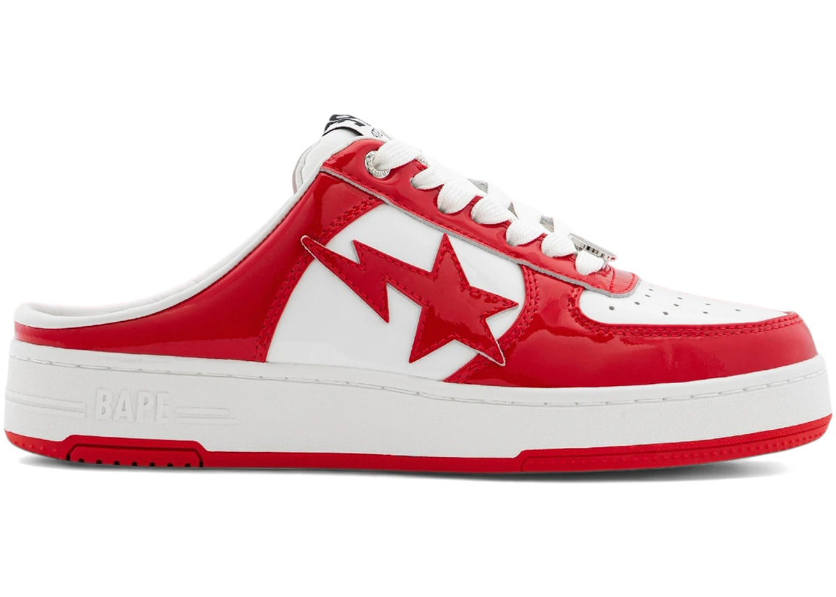 A Bathing Ape Bape Sta Clog White Red - main view