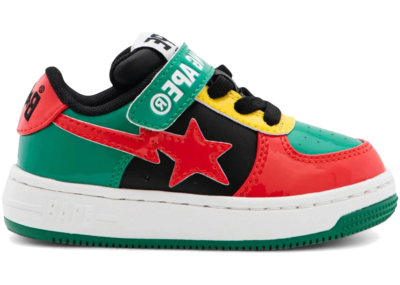 A Bathing Ape Bape Sta Green Red Yellow - main view