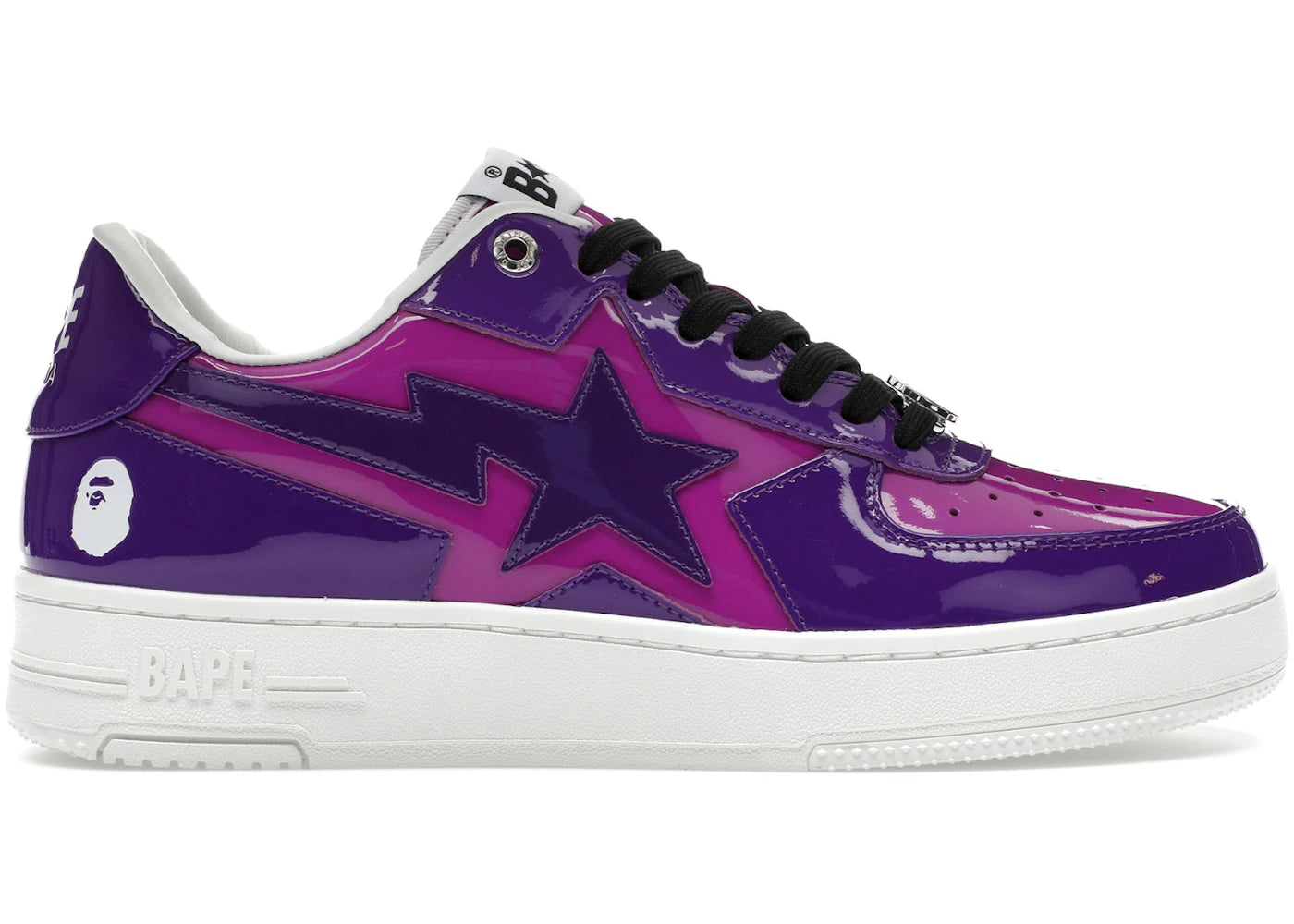 A Bathing Ape Bape Sta Icon Low-Purple Patent