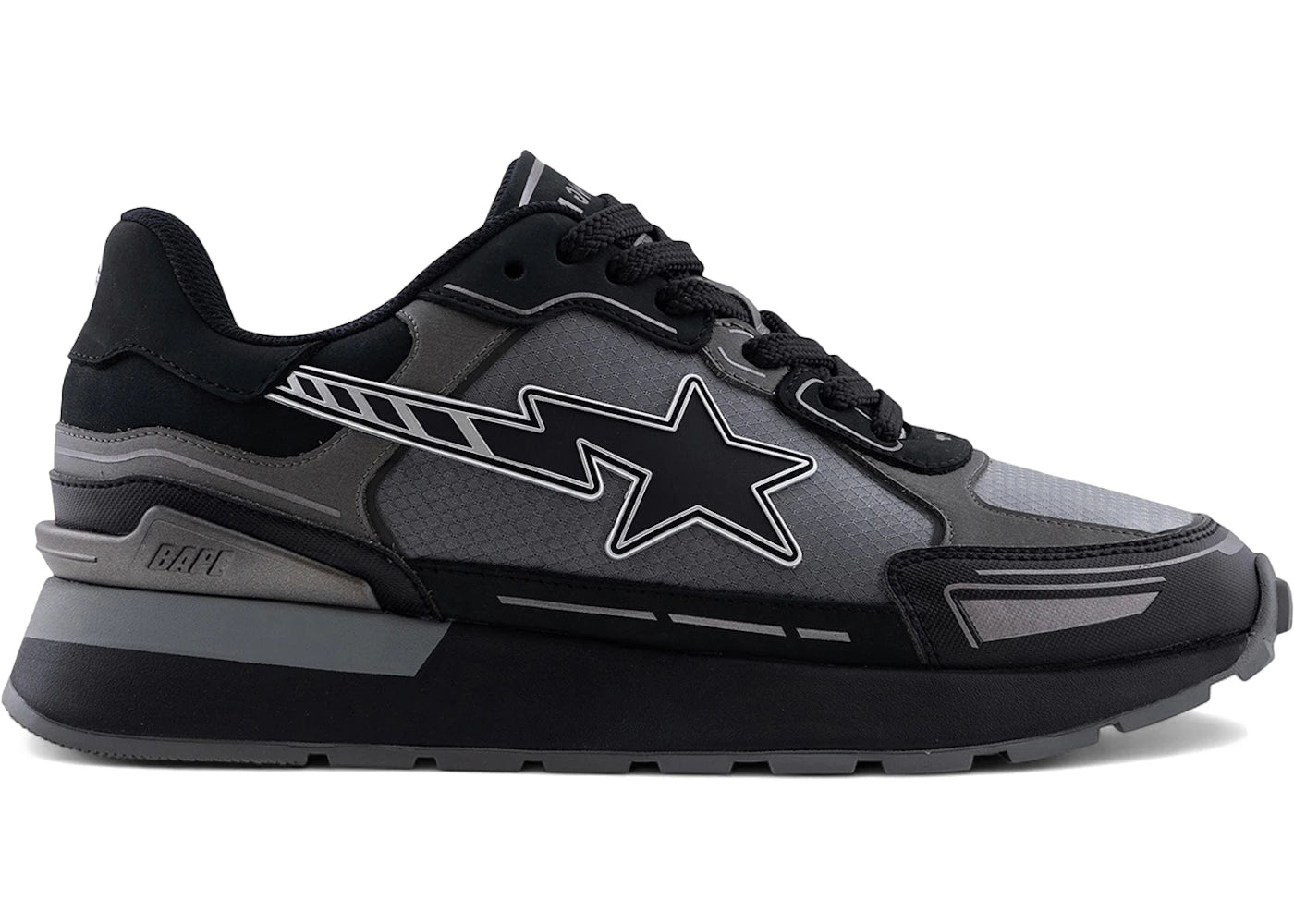 A Bathing Ape Cross Sta Black Grey