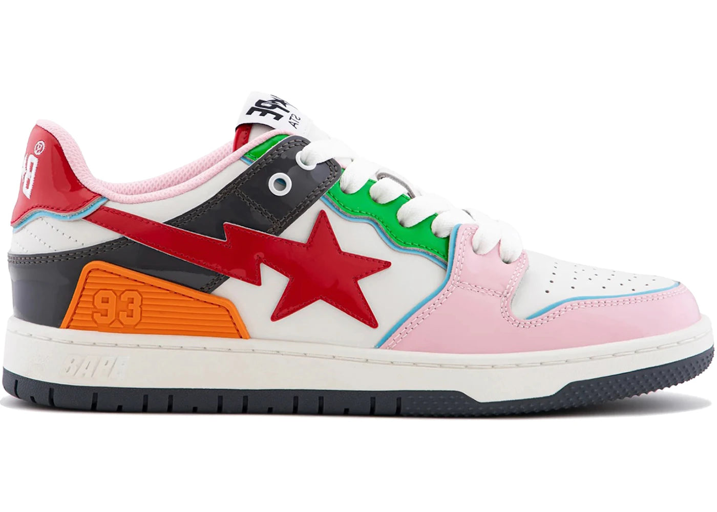 A Bathing Ape Sk8 Sta #1 Red Multi - main view