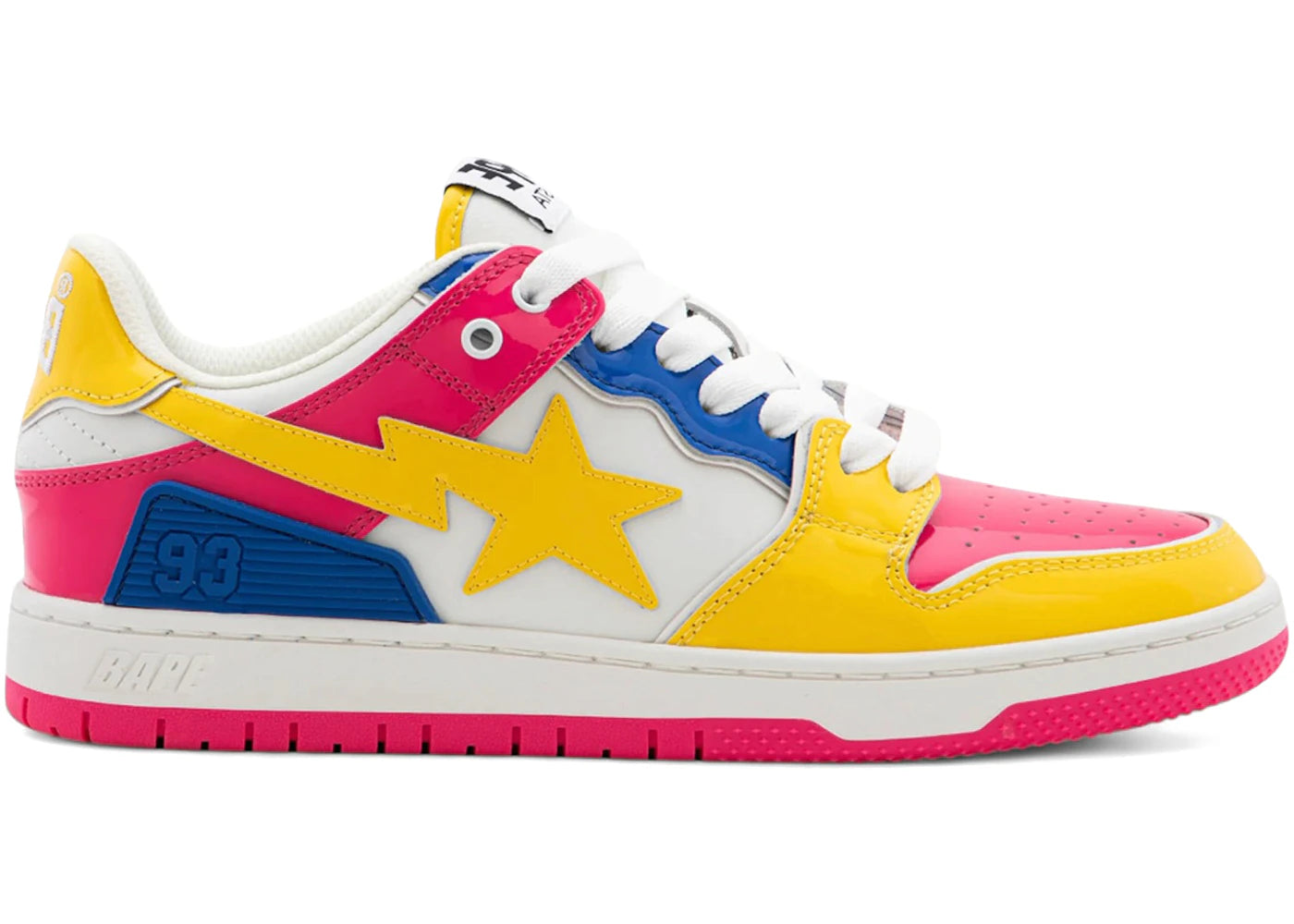 A Bathing Ape Sk8 Sta #2 Pink Yellow Blue - main view