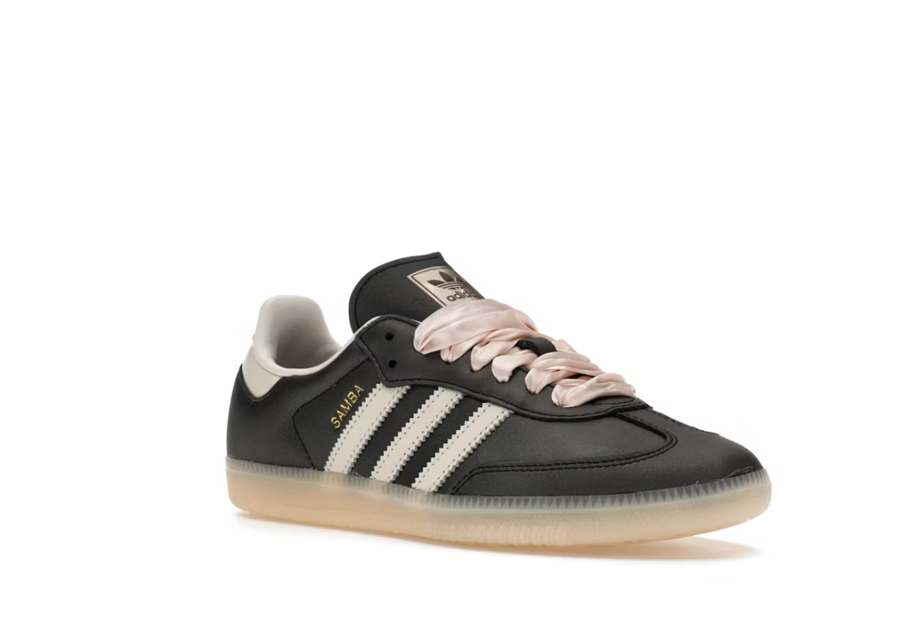 Adidas Samba OG Black Pink Ribbon Laces