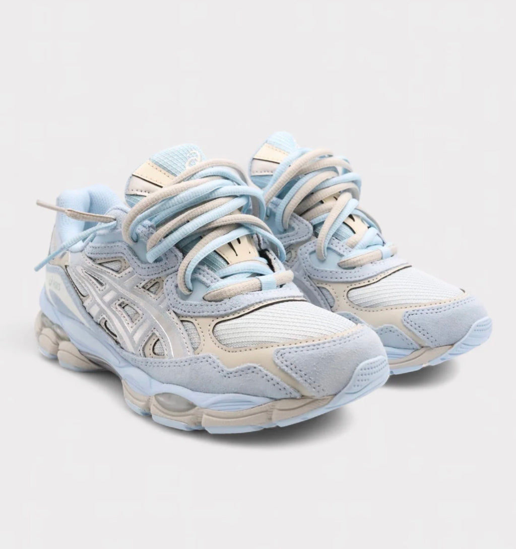 ASICS Gel-NYC-Cream Storm Cloud Blue Arctic Double Laces