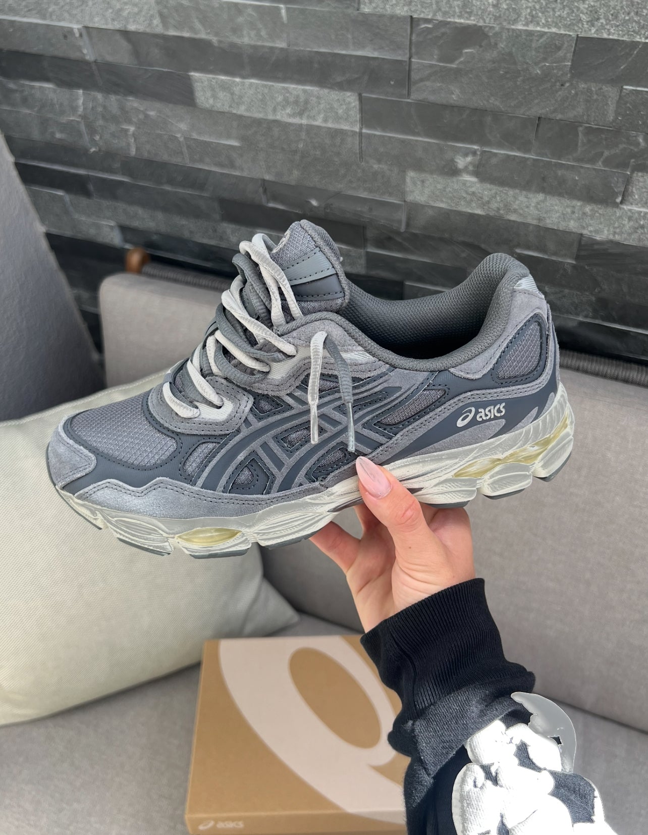 Asics Nyc Grey Double Laces