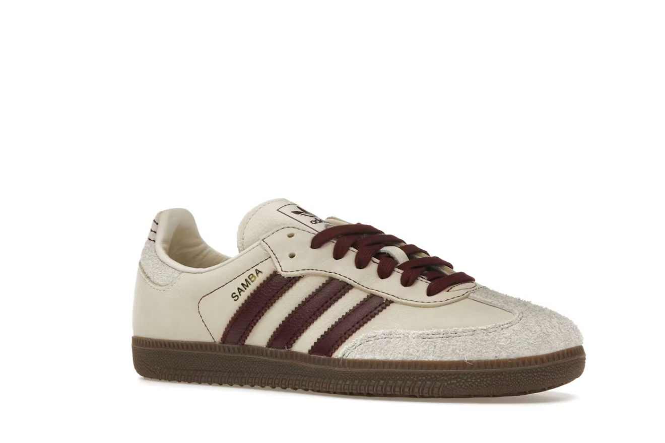 Adidas Samba OG Wonder White Maroon