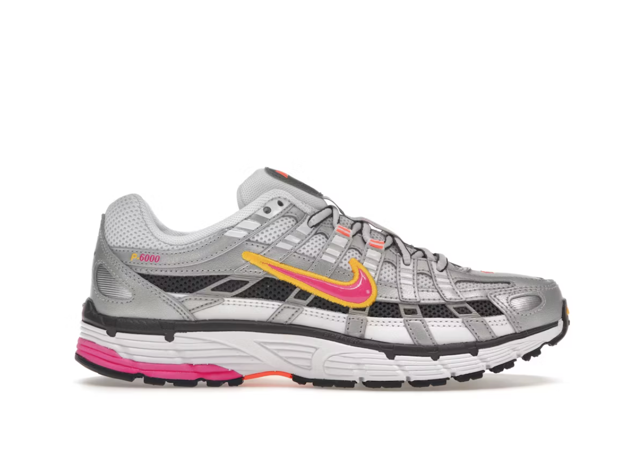 Nike P6000 White Laser Fuchsia Pink Metallic