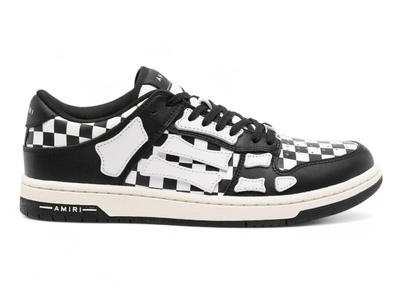 AMIRI Skel Low Checkered Black White