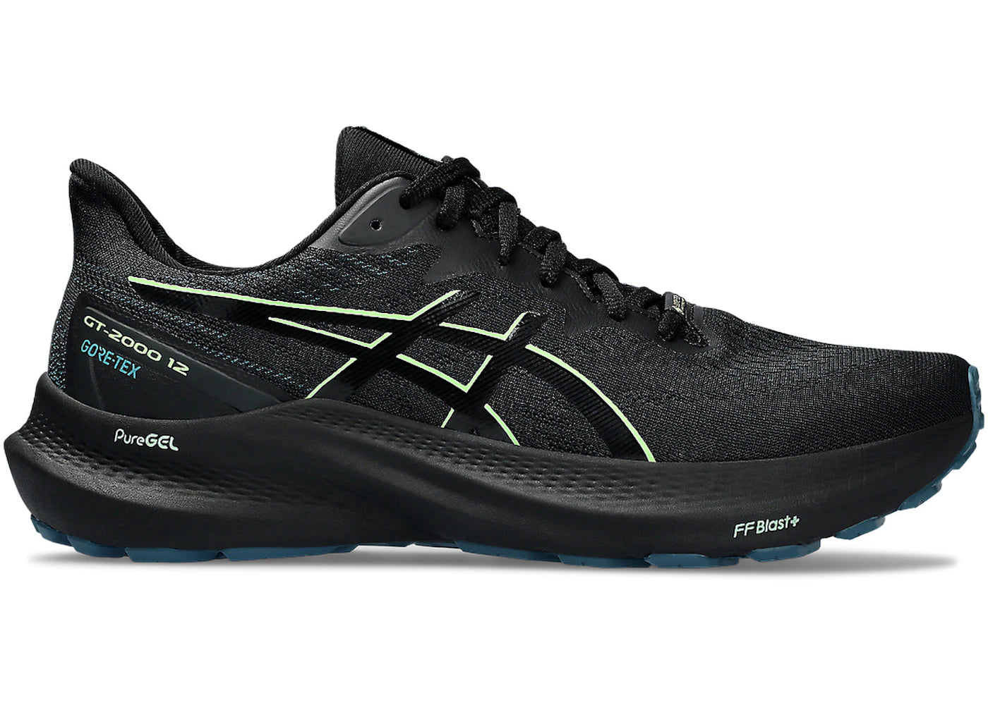 ASICS GT-2000 12 GTX-Black Illuminate Green