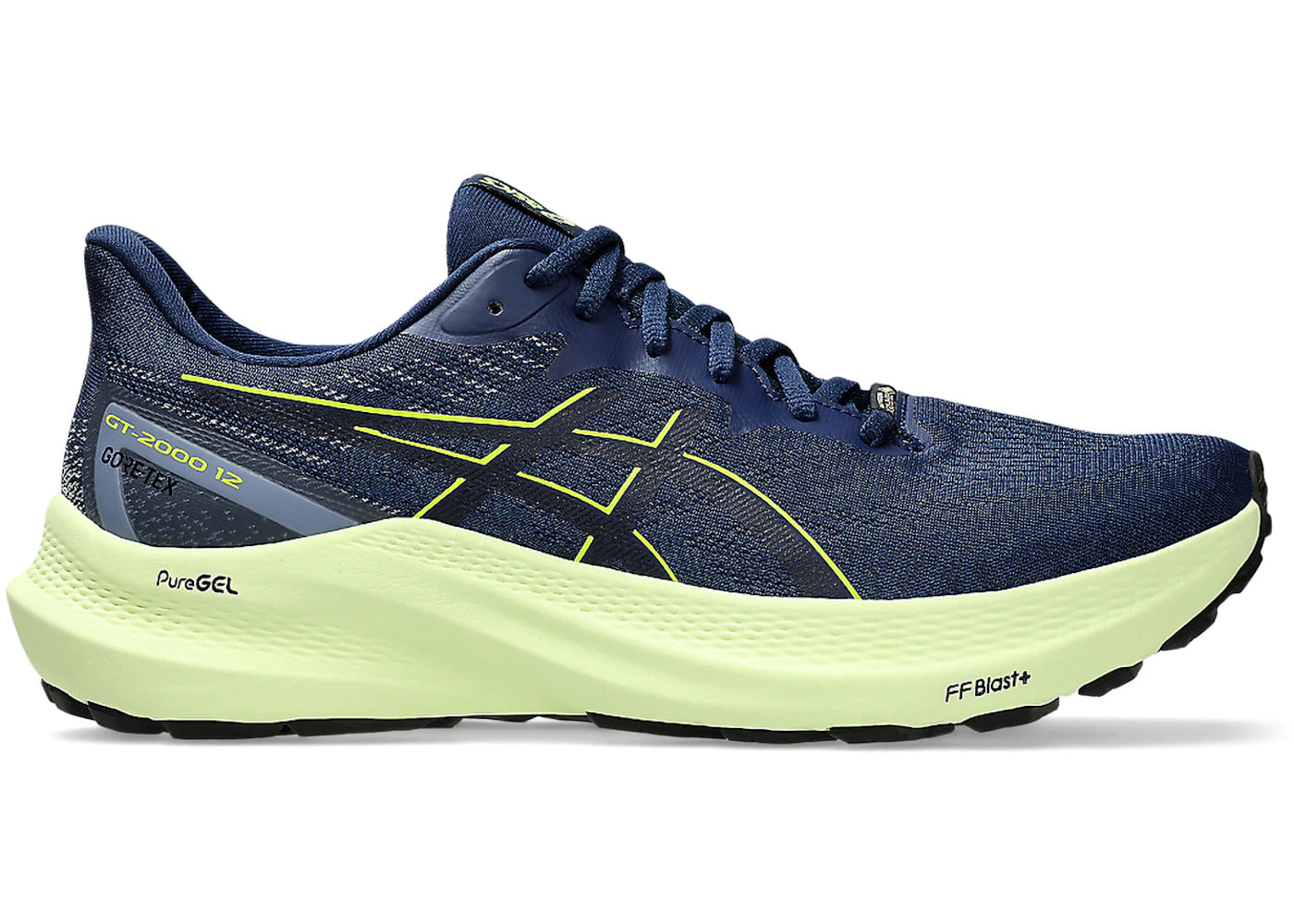ASICS GT-2000 12 GTX-Blue Expanse Safety Yellow