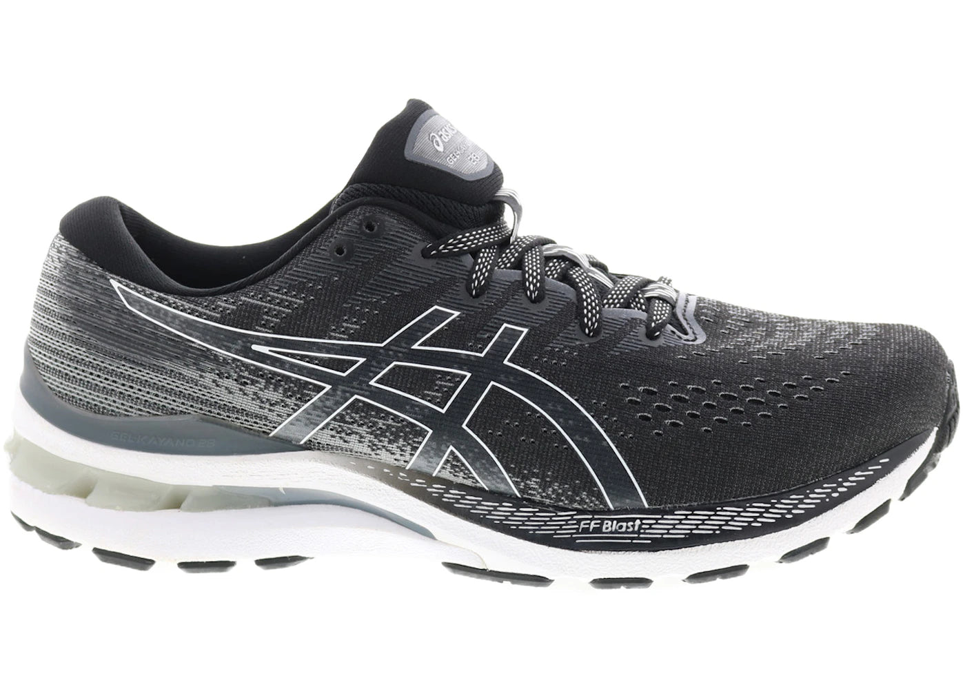 ASICS Gel-Kayano 28-Black White Carbon Fiber