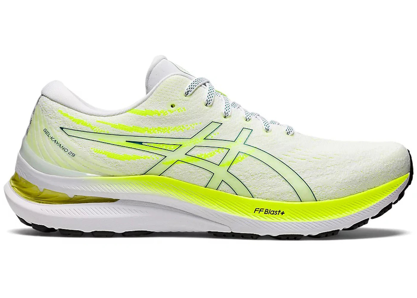 ASICS Gel-Kayano 29-White Velvet Pine Safety Yellow