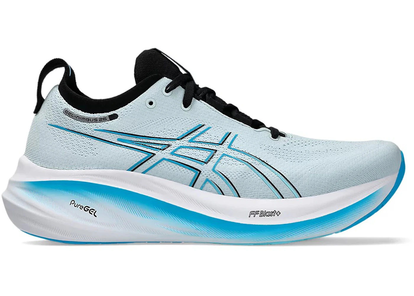 ASICS Gel-Nimbus 26-Cool Grey Bright Cyan