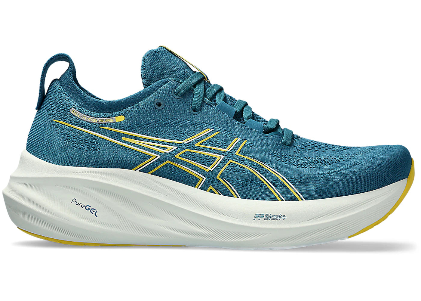 ASICS Gel-Nimbus 26-Evening Teal Light Mustard