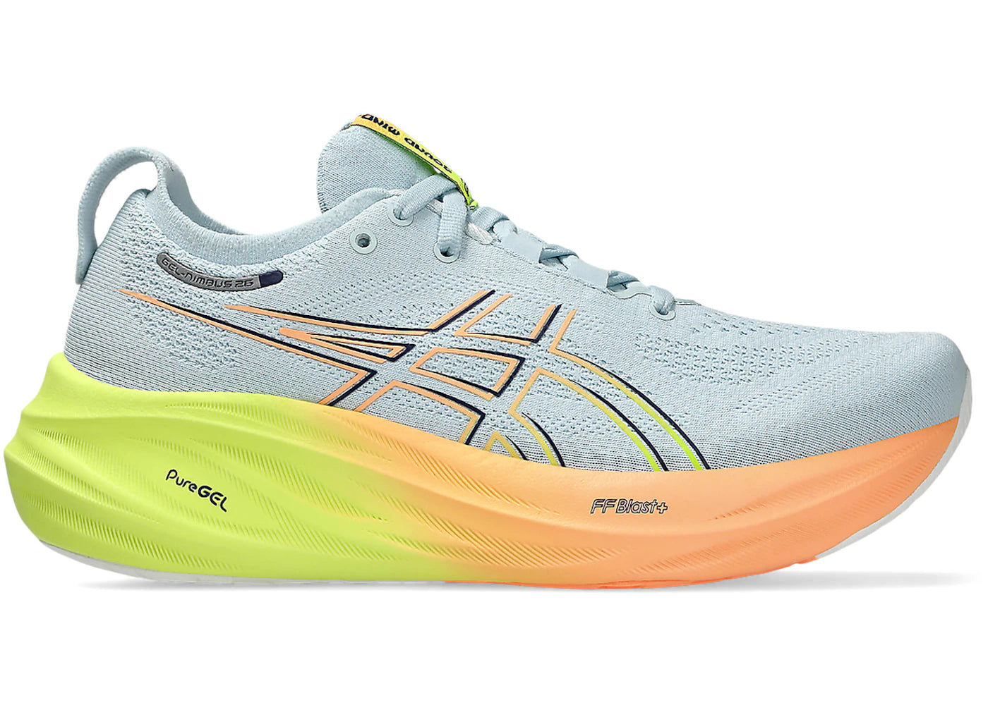 ASICS Gel-Nimbus 26-Paris Cool Grey Safety Yellow (Women's)