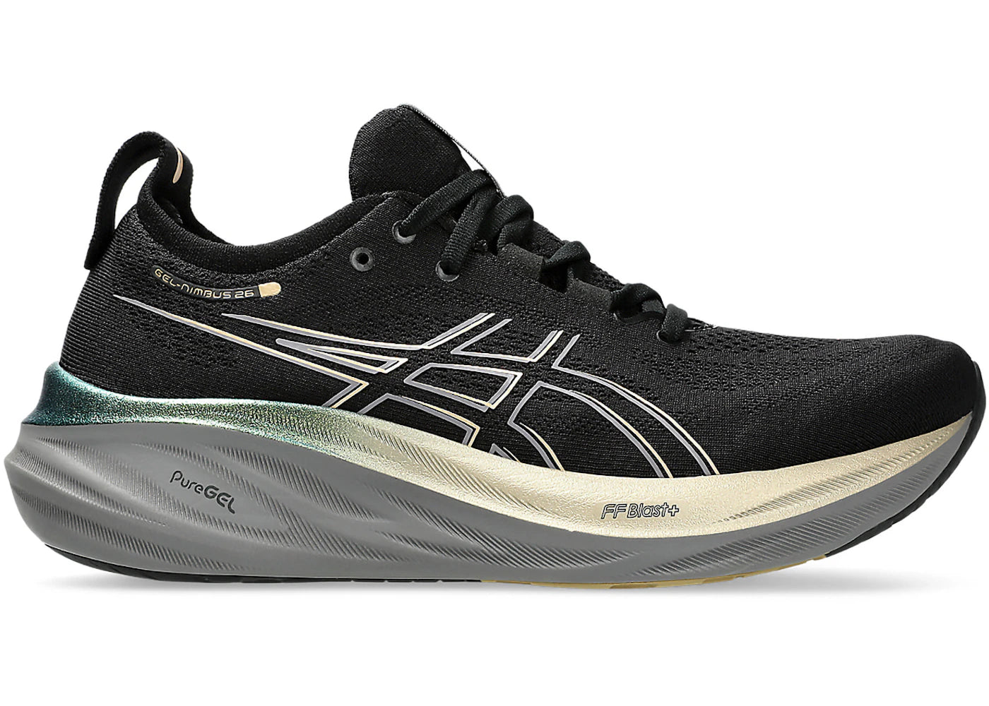 ASICS Gel-Nimbus 26 Platinum-Black Champagne
