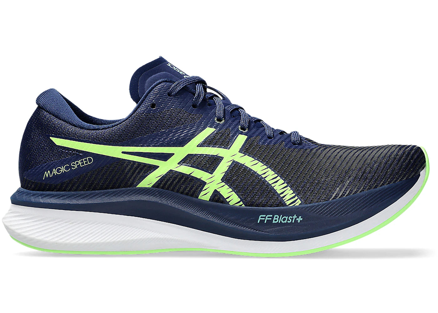 ASICS Magic Speed 3-Blue Expanse Illuminate Green