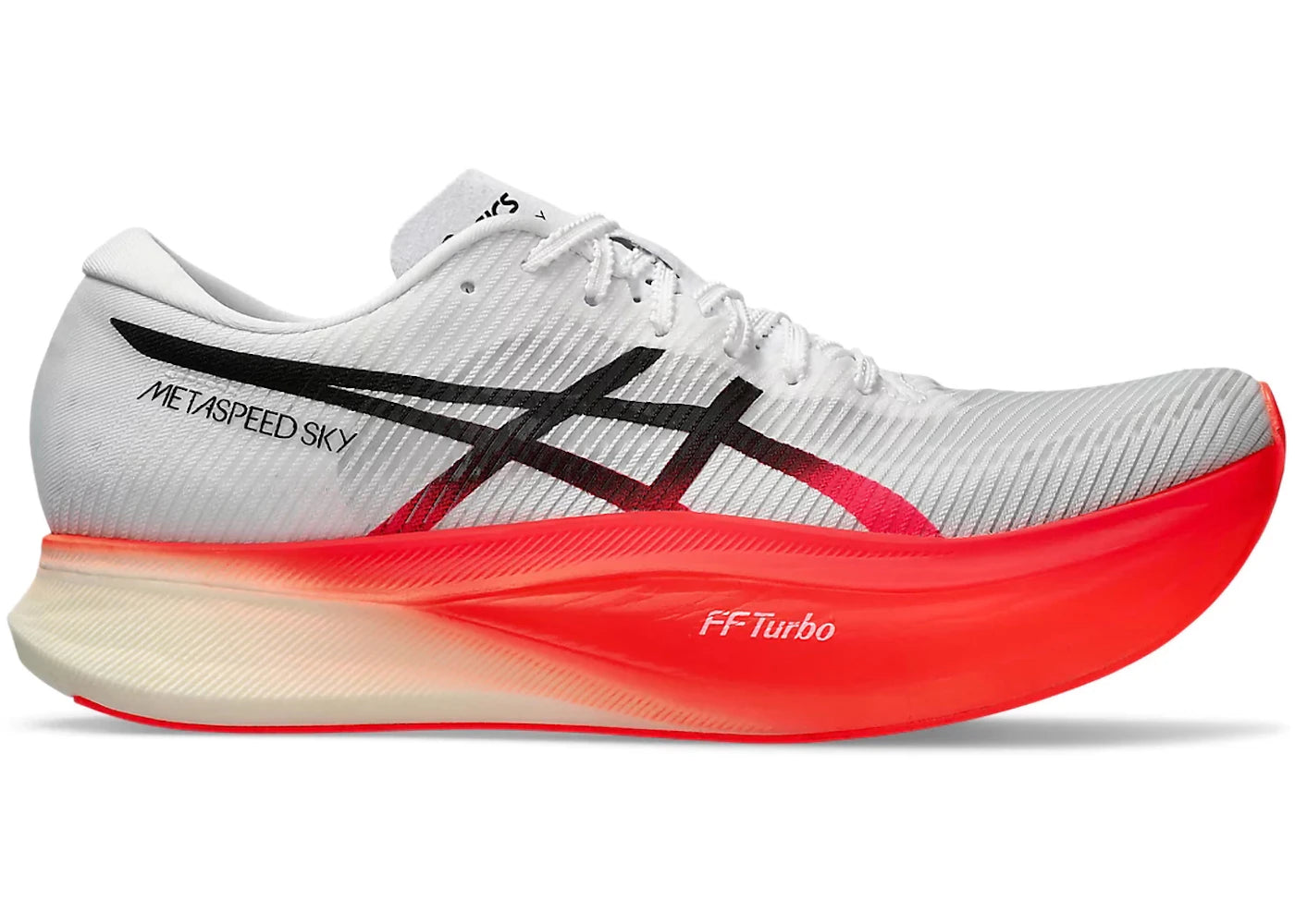 ASICS Metaspeed Sky+ White Sunrise Red