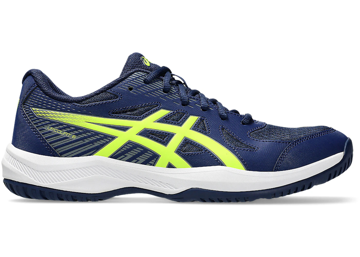 ASICS Upcourt 6-Blue Expanse Safety Yellow