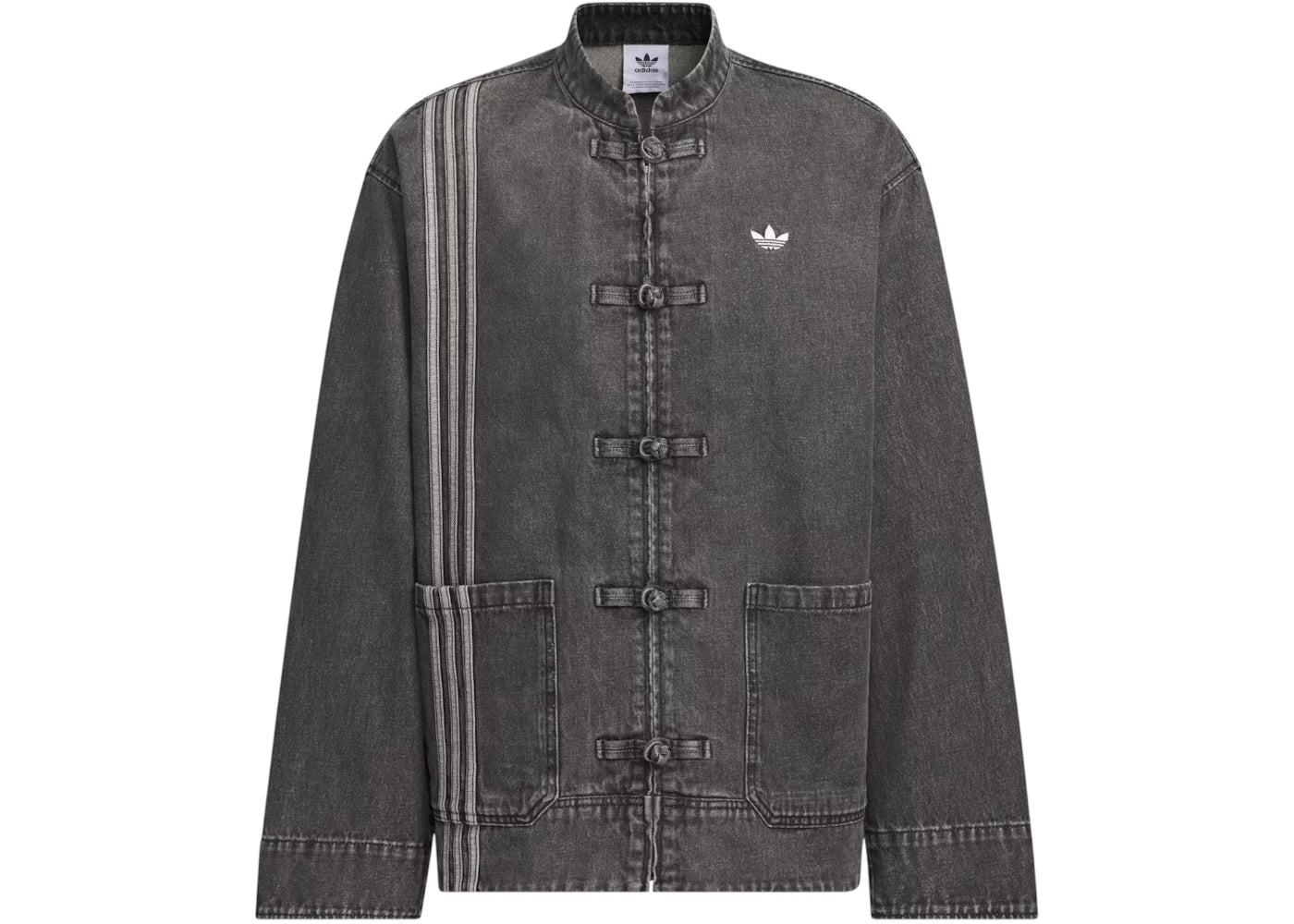 adidas CTT Oversized Chinese Track Top 3.0 Gender Neutral Jacket  Medium Black Denim