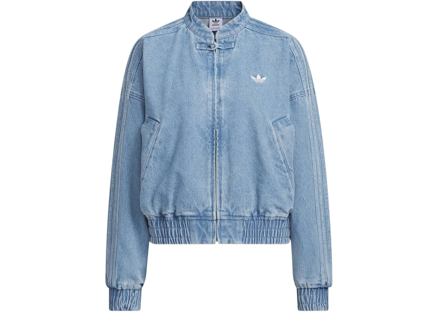 adidas Womens CTT Chinese Track Top Jersey Jacket  Light Denim