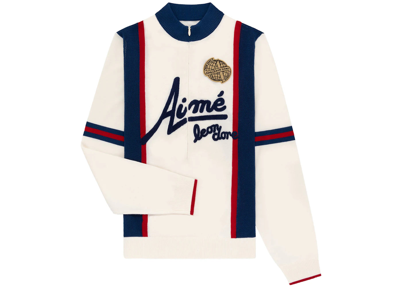 Aime Leon Dore Knit Long-Sleeve Cycling Jersey-Cream