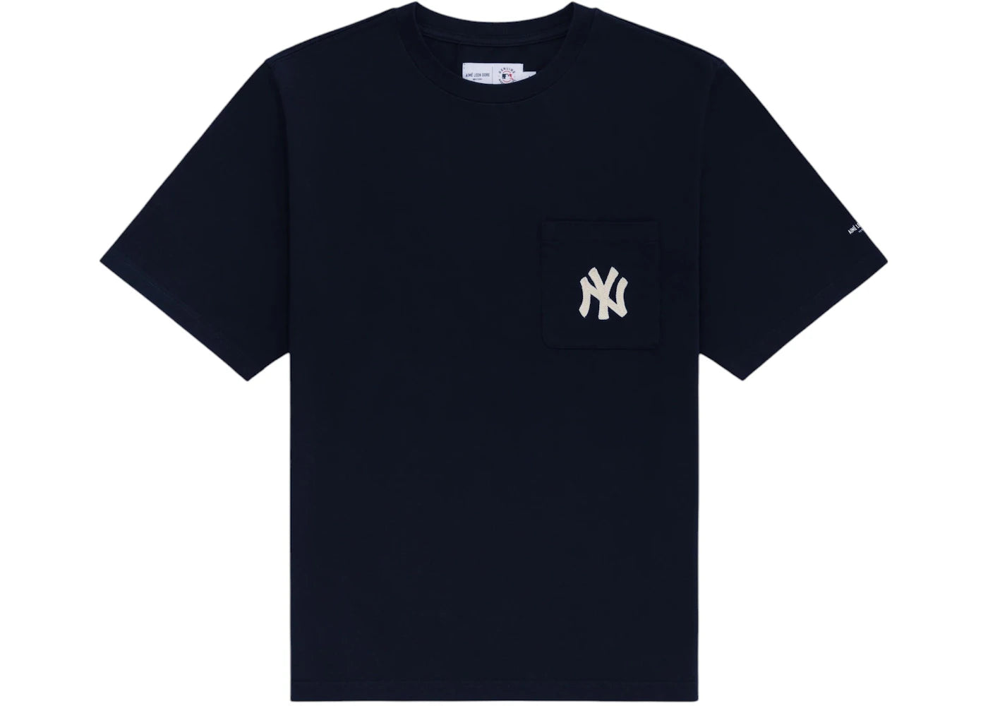 Aime Leon Dore Yankees Chainstitch Pocket Tee-Navy