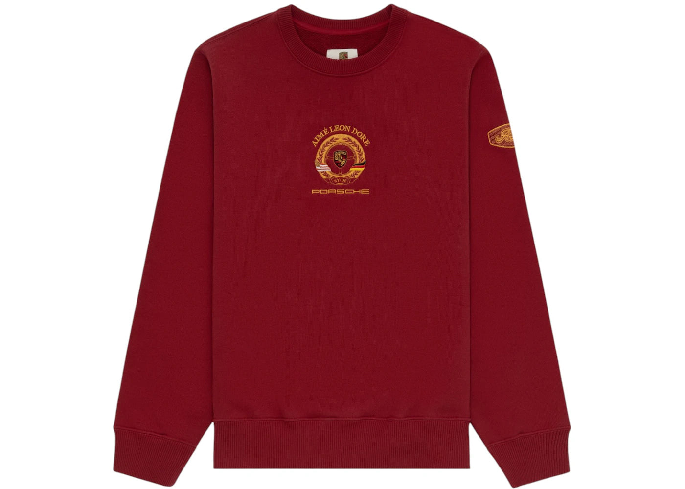 Aime Leon Dore x Porsche 993 Turbo Embroidered Crewneck Sweatshirt Merlot