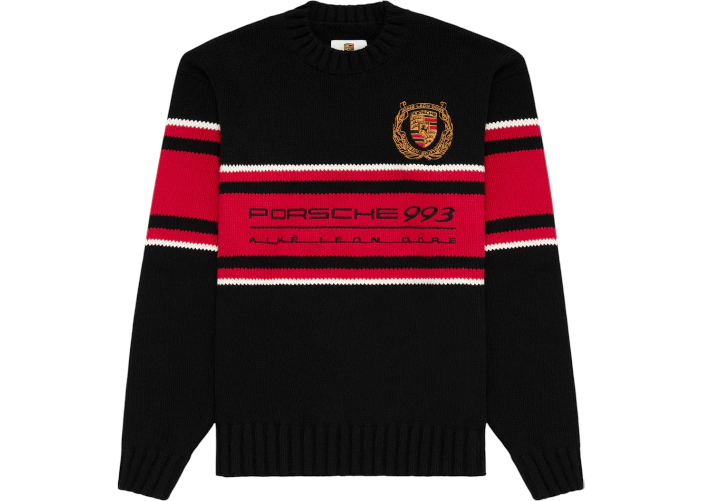 Aime Leon Dore x Porsche 993 Turbo Heritage Crewneck Sweater Black