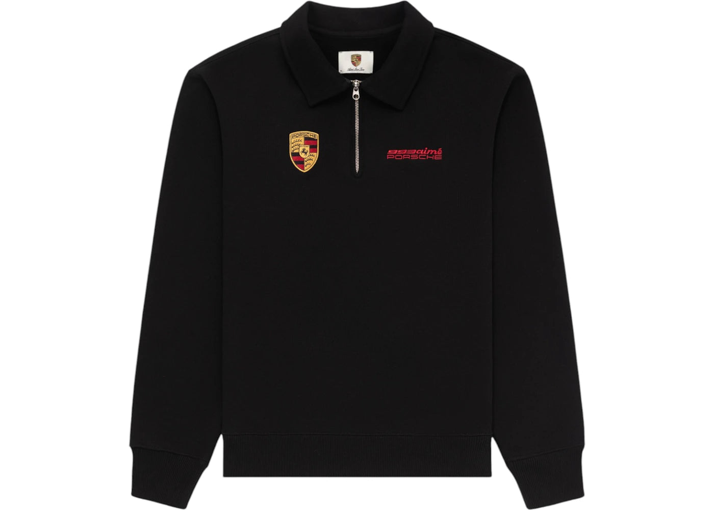 Aime Leon Dore x Porsche 993 Turbo Mechanic Quarter Zip Pullover-Jet Black