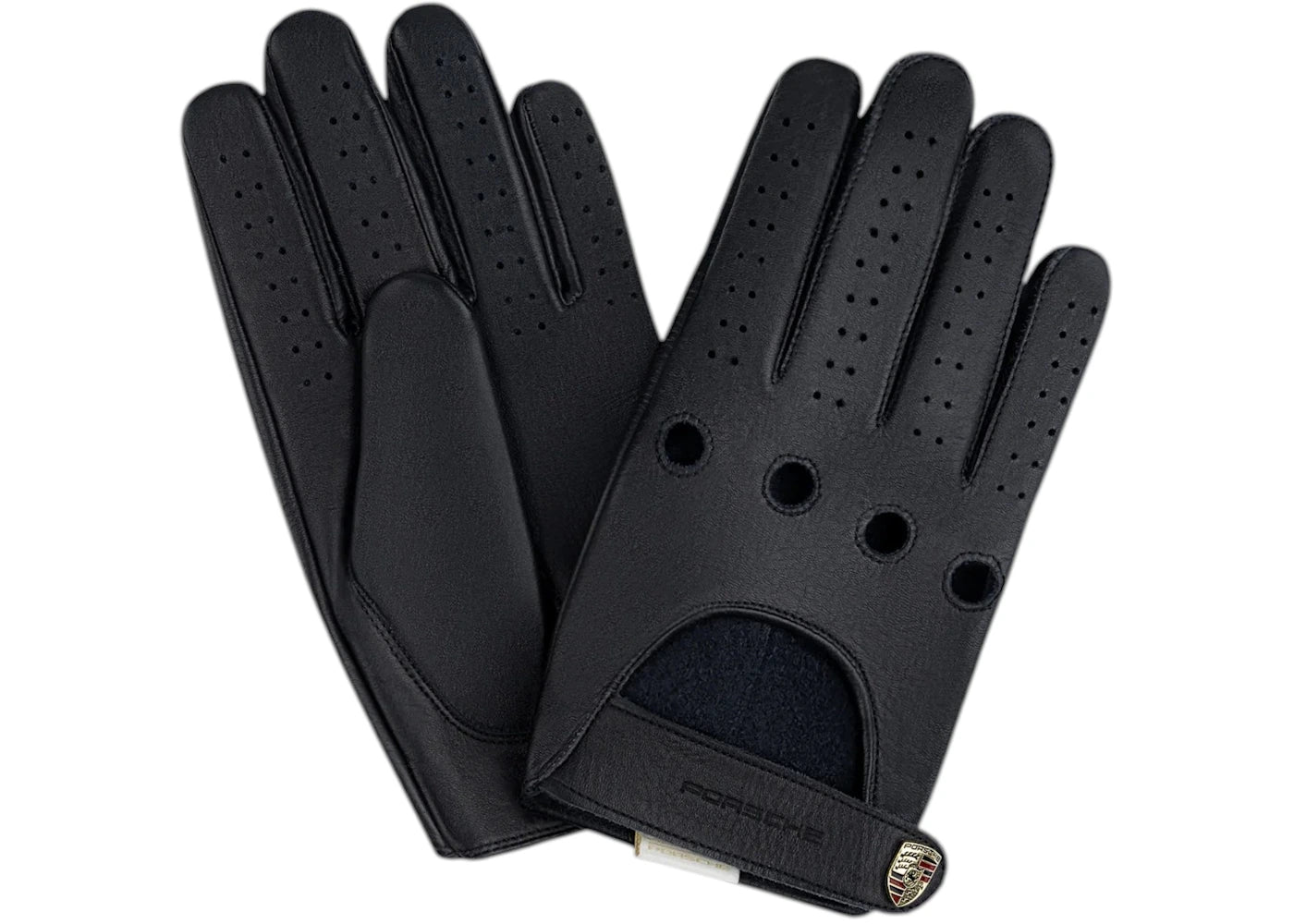 Aime Leon Dore x Porsche Leather Driving Gloves Black
