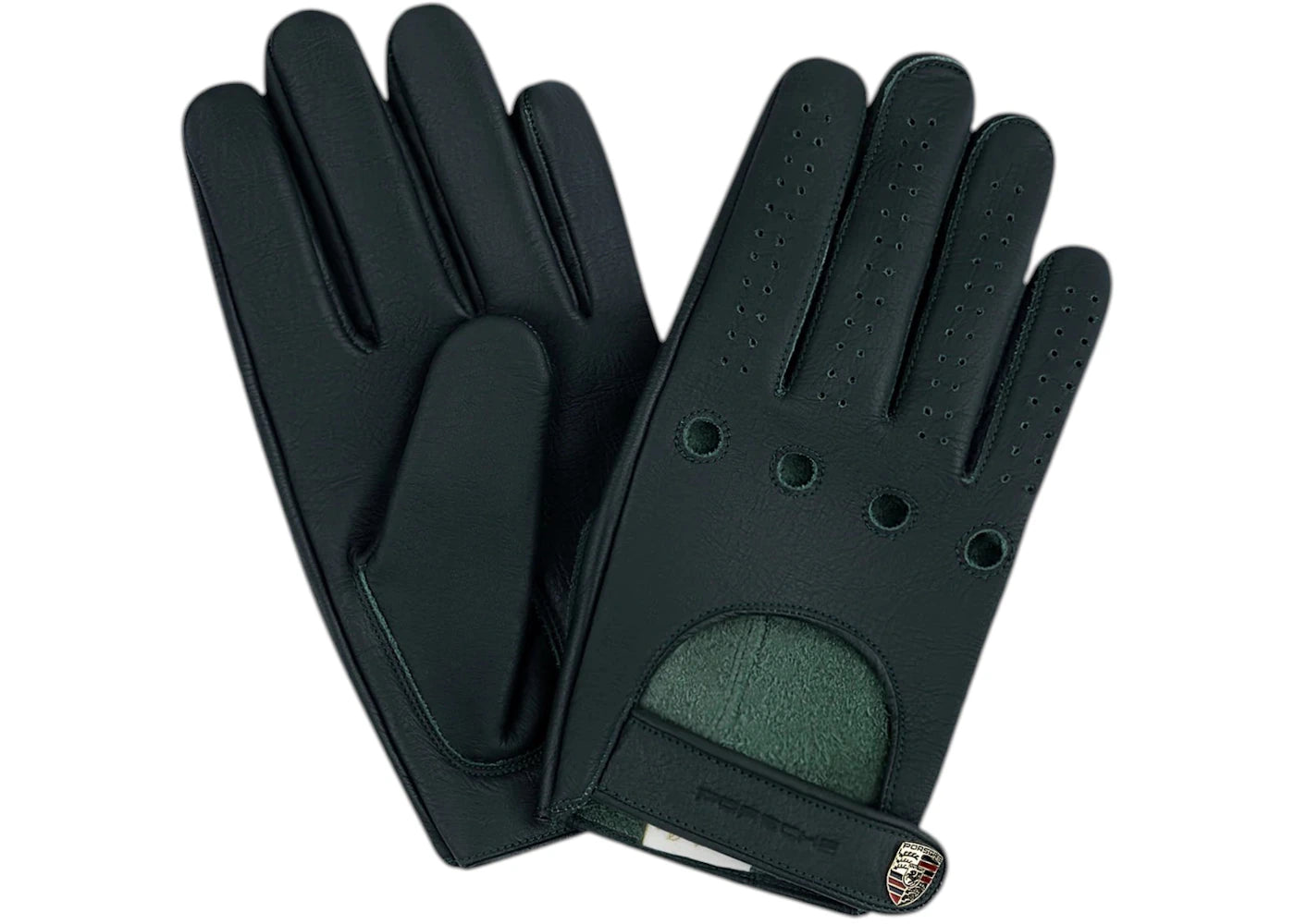 Aime Leon Dore x Porsche Leather Driving Gloves Green