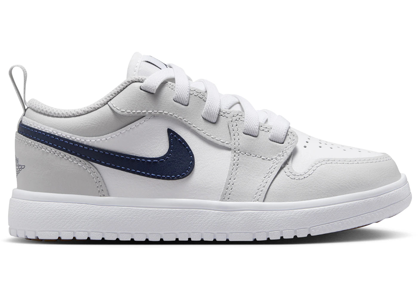 Jordan 1 Low ALT - Blanc, Gris neutre, Gomme, Marron moyen, Bleu marine nuit (PS)