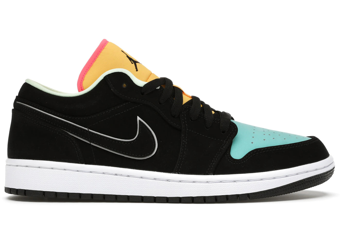 Jordan 1 Low-Black Aurora Green Laser Orange
