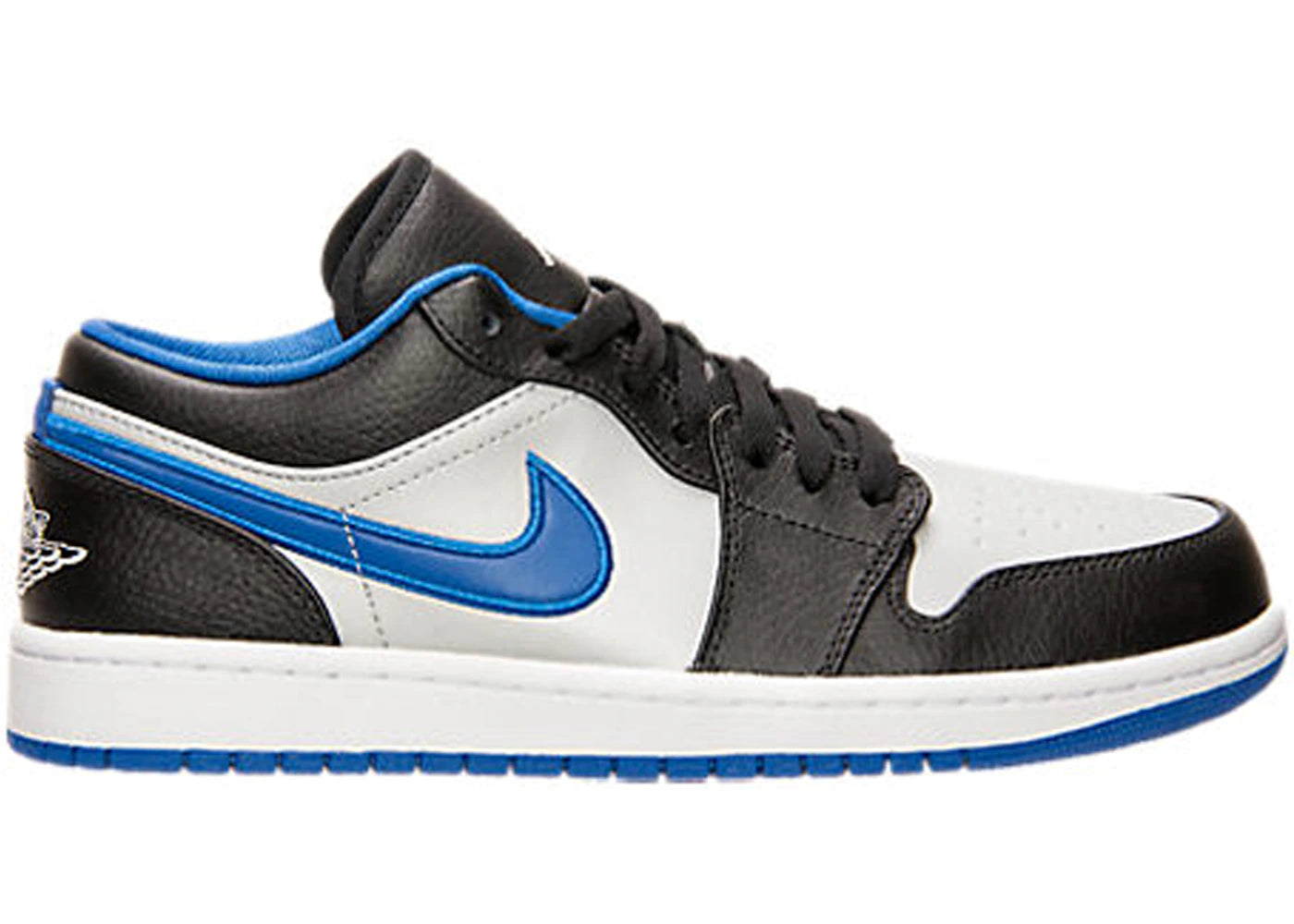 Jordan 1 Low-Black Game Royal Metallic Platinum