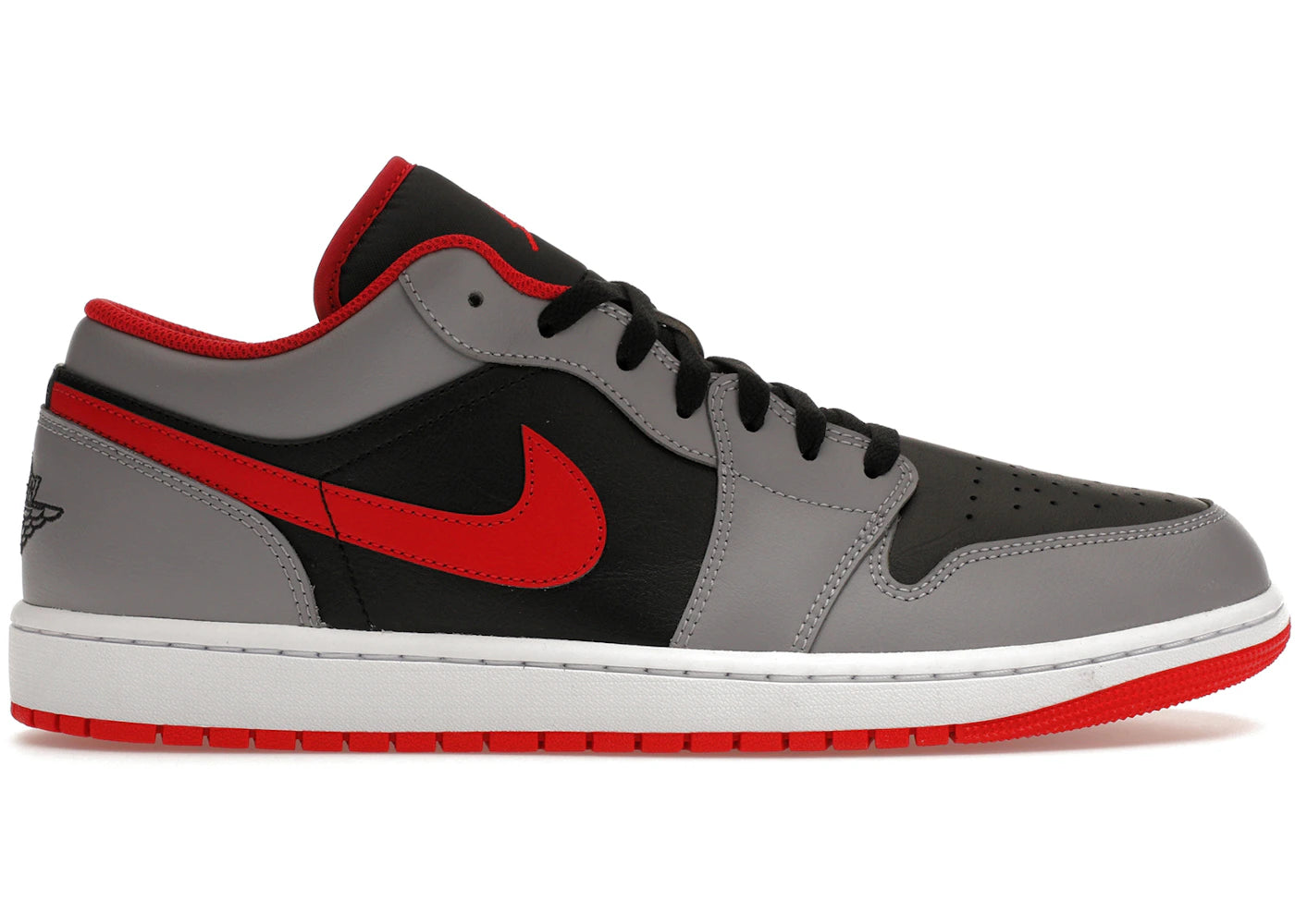 Jordan 1 Low-Black Light Smoke Grey Gym Red