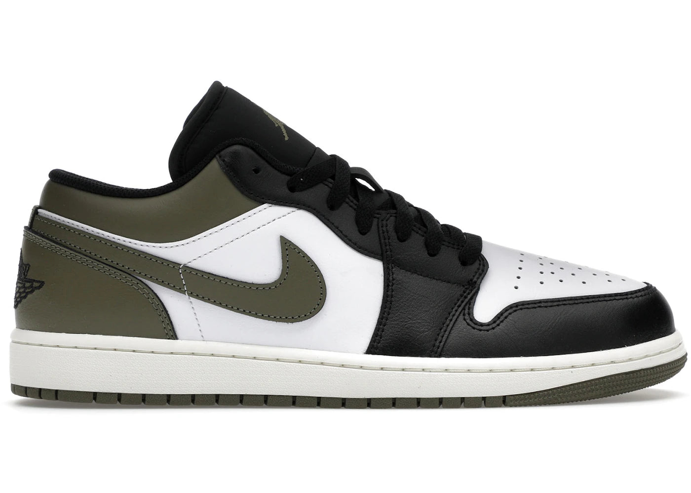 Jordan 1 Low-Black Toe Medium Olive