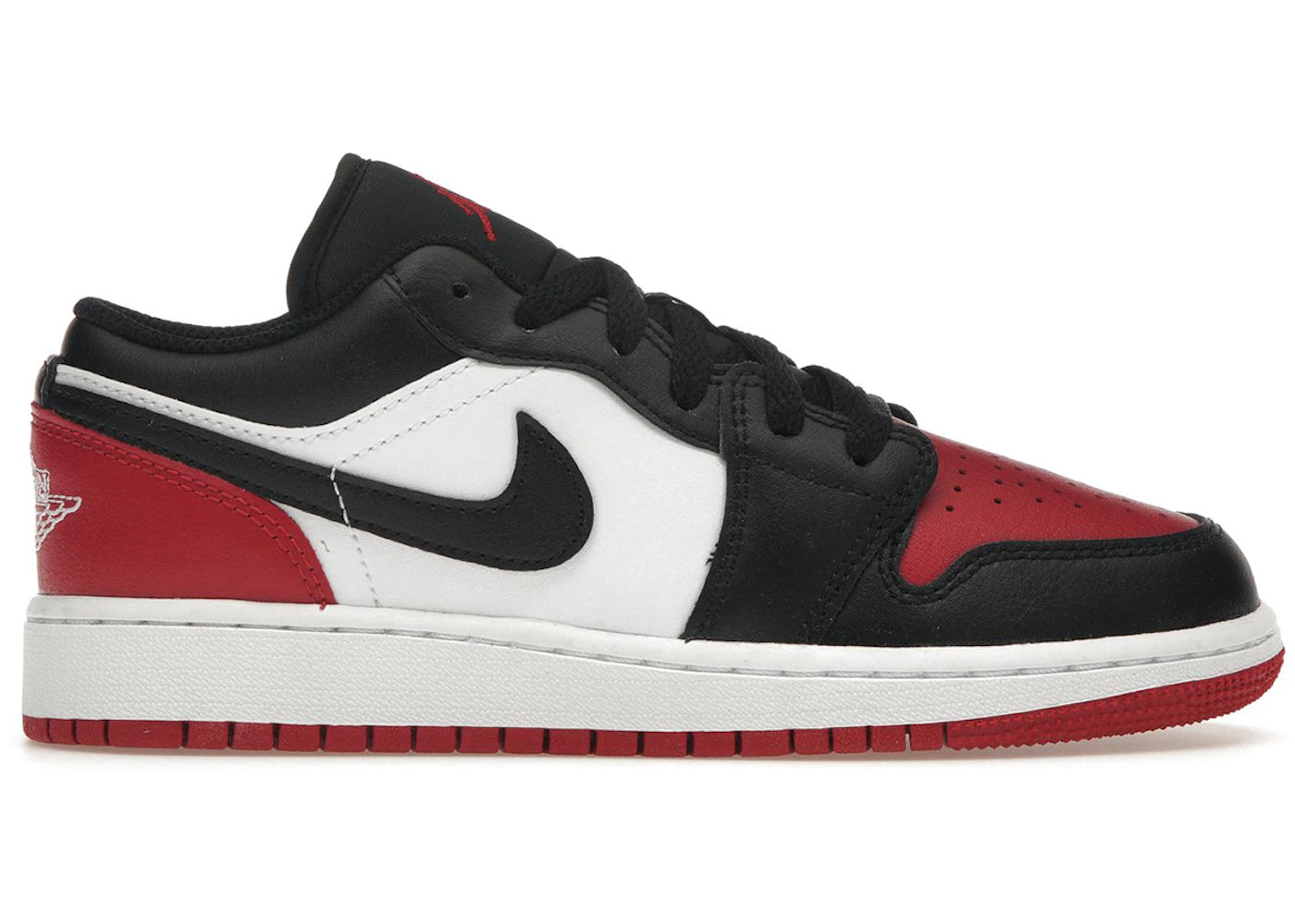 Jordan 1 Low-Bred Toe 2.0 (GS)