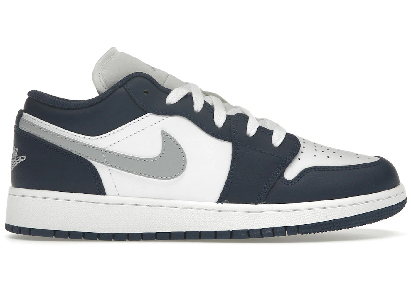 Jordan 1 Low-Midnight Navy Wolf Grey (GS)